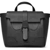 Senreve Midi Maestra Pebbled Leather 4-way Convertible Handbag In Noir