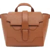 Senreve Mini Maestra Pebbled Leather 4-way Convertible Handbag In Brown