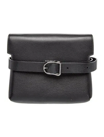 Pre-owned Senreve Monogram Shoulder Bag In Black