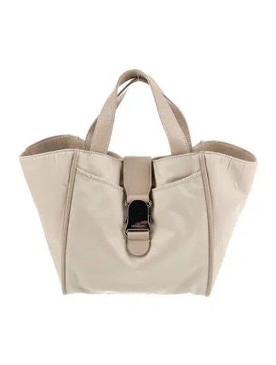 Pre-owned Senreve Nylon Top Handle Bag In Neutral