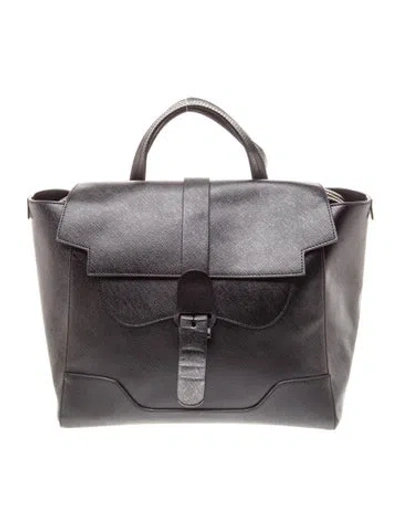 Pre-owned Senreve Patent Leather Backpack In Black