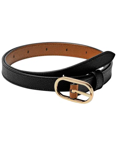 Senreve Reversible Leather Belt In Black