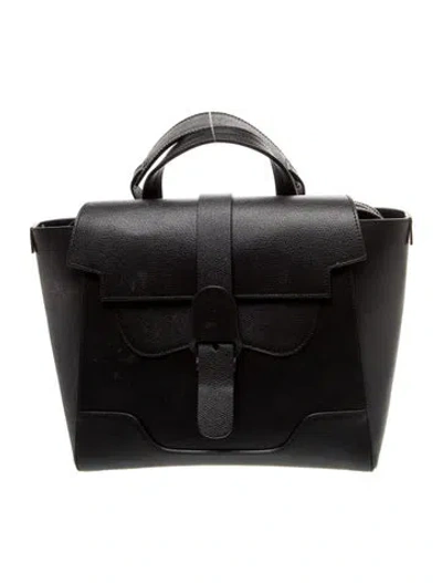 Pre-owned Senreve Saffiano Leather Backpack In Black