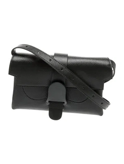 Pre-owned Senreve Saffiano Leather Messenger Bag W/ Tags In Gray