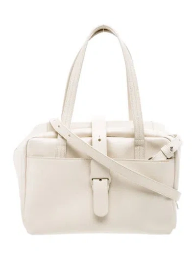 Pre-owned Senreve Saffiano Leather Shoulder Bag In Neutral