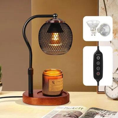 Senrotini Candle Warmer Lamp With Timer And Dimmable,height-adjustable,electric Black Wax Melt Lamps For Jar C