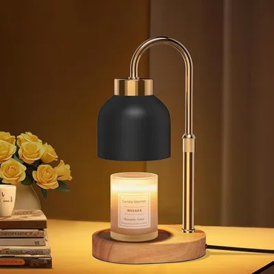 Senrotini Candle Warmer Lamp With Timer And Dimmer, Height And Brightness Adjustable, Black Electric Wax Warme