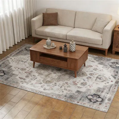 Senrotini Carpet, Vintage Carpet, Room Carpet - Universal In Neutral