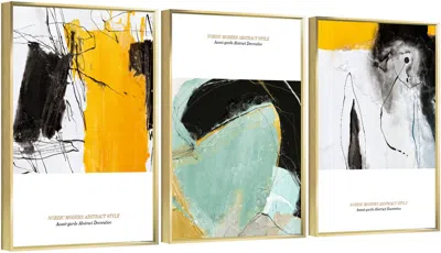 Senrotini Framed Canvas Wall Artoil Paintings Impressionism Aesthetic Prints Canvas Paintings For Living Room  In Multi