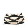 Sensi Studio Small Sisal Geometric Clutch Bag In Multi