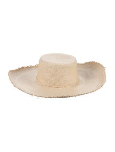 Pre-owned Sensi Studio Beige Headpiece Hippie Beach Hat In Neutrals