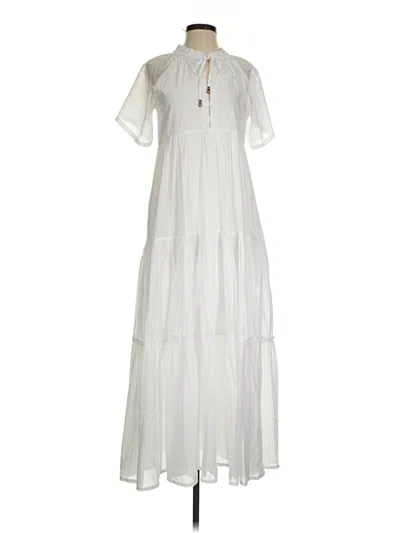 Pre-owned Sensi Studio Casual Dress In White