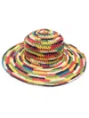 Sensi Studio Crochet Wide-brim Hat In Multi