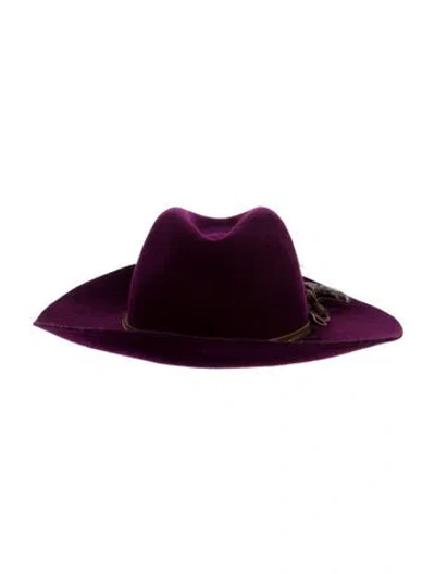 Pre-owned Sensi Studio Fedora Wool In Purple