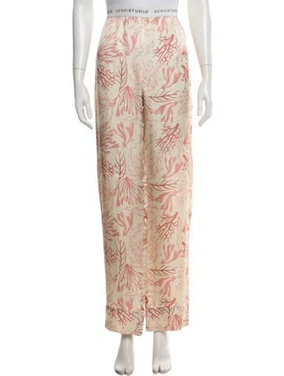 Pre-owned Sensi Studio Floral Print Wide Leg Pants W/ Tags In Multicolor