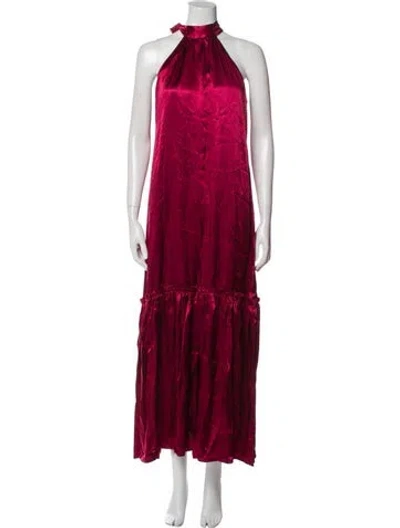 Pre-owned Sensi Studio Halterneck Long Dress W/ Tags In Red