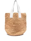 Sensi Studio Interwoven-straw Oversize Tote Bag In Neutrals