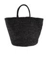 Sensi Studio Large Straw Tote Bag In Black