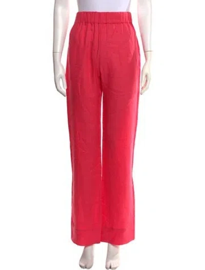 Pre-owned Sensi Studio Linen Wide Leg Pants W/ Tags In Pink