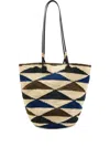 Sensi Studio Shigra Medium Carry All Straw Tote Bag In Multi