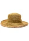 Sensi Studio Metallic Mouldable Straw Hat In Brown