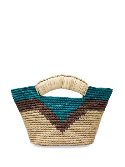 Sensi Studio Mini Geometric-pattern Tote Bag In Multi