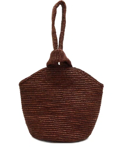 SENSI STUDIO MINI PULLTHROUGH RAFFIA TOTE BAG