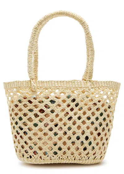 Sensi Studio Mini Raffia Top Handle Bag In Green