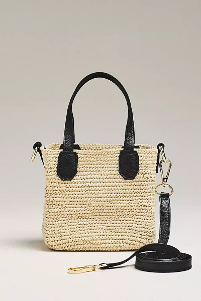 Sensi Studio Mini Straw Handbag In Sand