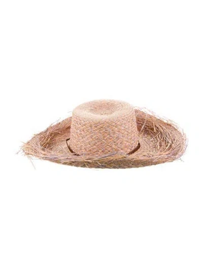 Pre-owned Sensi Studio , Multi Colored Straw Hat In Neutral
