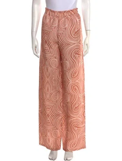 Pre-owned Sensi Studio Patterned Wide Leg Pants W/ Tags In Pink