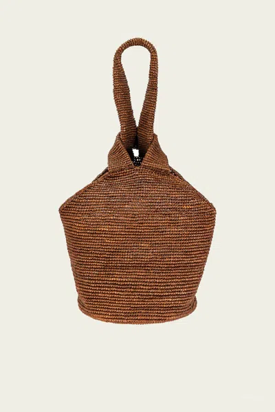Sensi Studio Pull Through Bag In Chocolate In Brown
