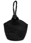 Sensi Studio Pullthrough Mini Raffia Top Handle Bag