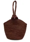 Sensi Studio Pullthrough Mini Raffia Top Handle Bag