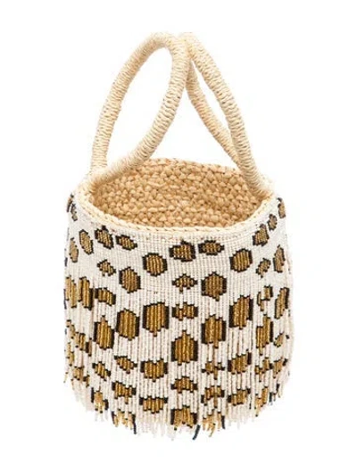 Pre-owned Sensi Studio Raffia Bucket Bag In Neutrals