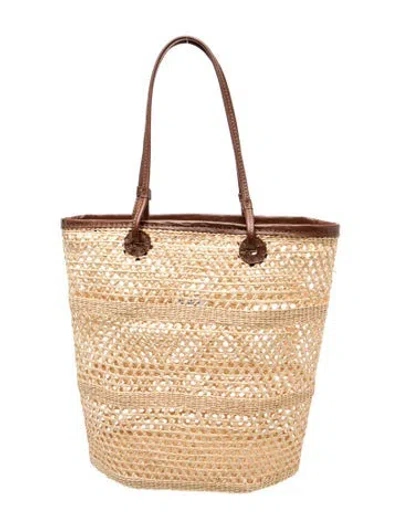 Pre-owned Sensi Studio Raffia Shoulder Bag In Neutrals