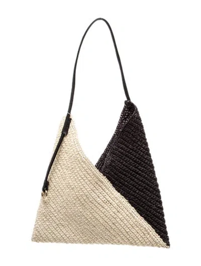 Pre-owned Sensi Studio Raffia Shoulder Bag In Neutrals