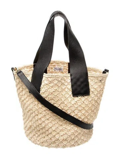 Pre-owned Sensi Studio Raffia Shoulder Bag In Neutrals