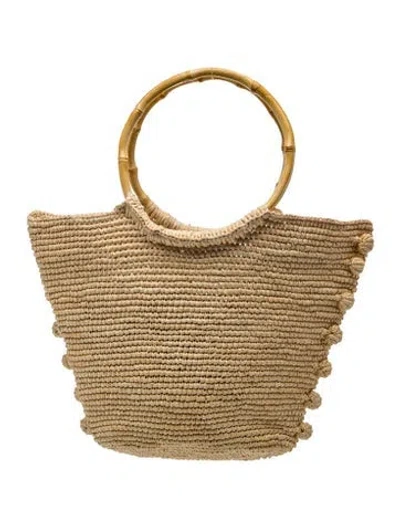 Pre-owned Sensi Studio Raffia Tote In Neutrals