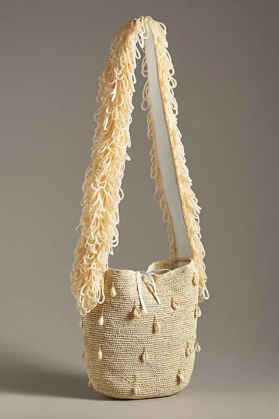 Sensi Studio Seashell Embroidered Crossbody Bag In Beige