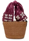 Sensi Studio Shell Sleeve Mini Straw Basket Bag