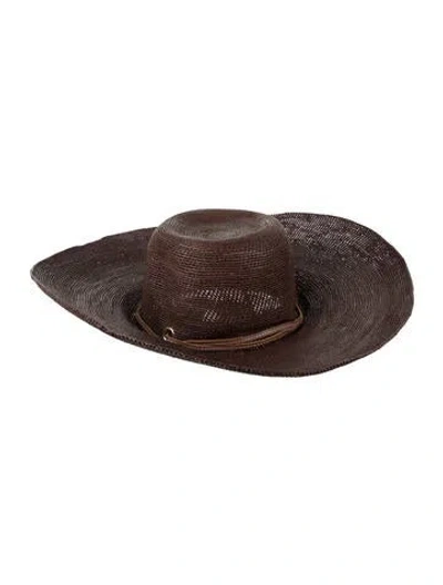 Pre-owned Sensi Studio Straw Sun Hat In Brown