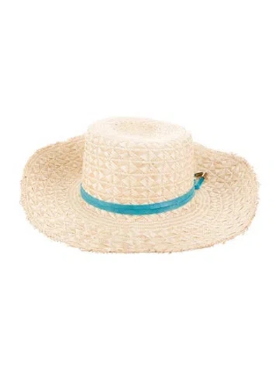 Pre-owned Sensi Studio Straw Sun Hat In Neutral