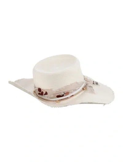 Pre-owned Sensi Studio Straw Sun Hat In Neutrals