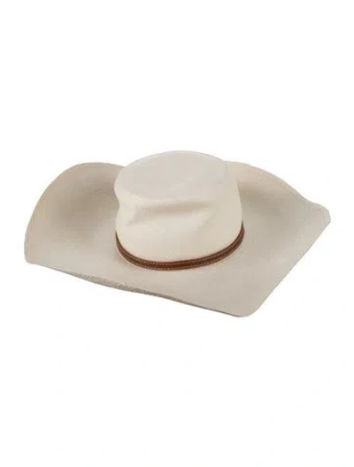 Pre-owned Sensi Studio Straw Sun Hat In Neutrals