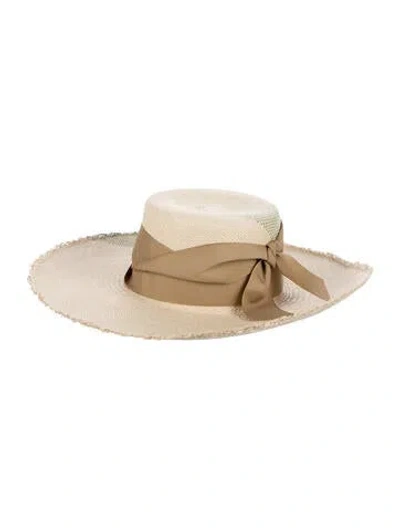 Pre-owned Sensi Studio Straw Sun Hat In Neutrals