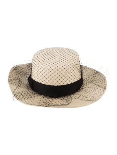 Pre-owned Sensi Studio Straw Sun Hat In Neutrals