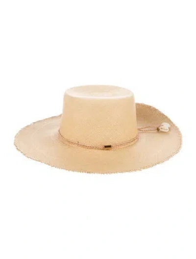 Pre-owned Sensi Studio Straw Sun Hat In Neutrals