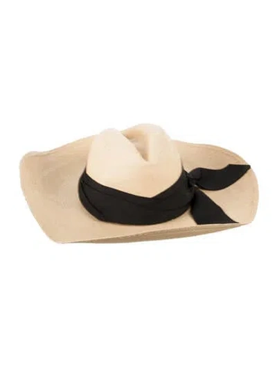 Pre-owned Sensi Studio Straw Sun Hat In Neutrals