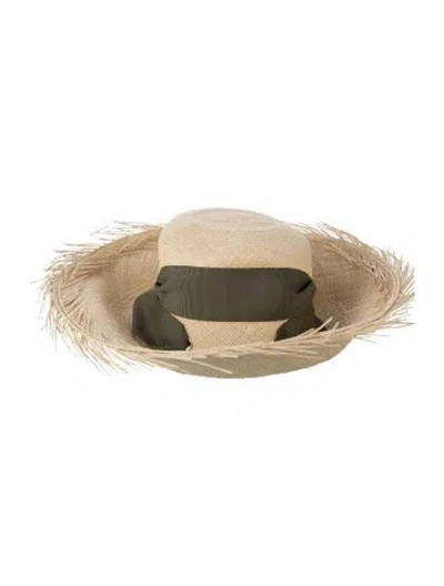 Pre-owned Sensi Studio Straw Sunhat In Neutrals